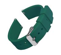 TVKSIPAR Bracelets de montre en silicone 14/16/18/19/20/21/22/24 mm, souples et à dégagement rapide, for Samsung Galaxy, Fit For Garmin et Fit For Huawei(British Green 1,22mm)