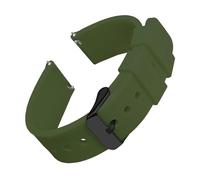 TVKSIPAR Bracelets de montre en silicone 14/16/18/19/20/21/22/24 mm, souples et à dégagement rapide, for Samsung Galaxy, Fit For Garmin et Fit For Huawei(Army Green 2,18mm)