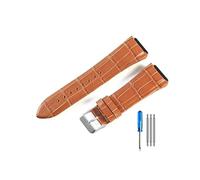 TVKSIPAR Convient for bracelet de montre For Guess W0040G3 W0040G5 W0247G3 bracelets de montre en cuir(Brown Yellow-ST-K1)