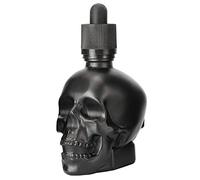 Tvoip Flacon compte-gouttes en verre de 30 ml en forme de crâne pour Halloween, liquide électronique, huile essentielle avec pipette, flacon vide en verre de recharge (60 ml)