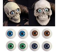 Tvoip Lot de 8 masques creux en forme de globe oculaire - Accessoires d'horreur d'Halloween - Yeux effrayants - Pour déguisement d'Halloween - 26 mm