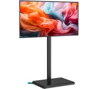 TVON Support TV au Sol pour Téléviseurs de 32 à 60 Pouces, Support TV Haut avec Pieds de Support, Support TVs d'angle Slim, Hauteur Réglable, Pivotant, Max VESA 400x400mm jusqu'à 40kg