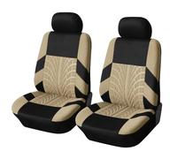 TVVXIO Housses de Siège de Voiture Avant, pour Renault Captur -I /2014 2015 2016 2017 2018 Housses De Siège De Voiture en Anti-Rayures, Housses De Siège Avant,E Beige