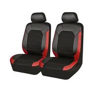 TVVXIO Housses de Siège de Voiture Avant, pour Toyota Hilux 2010-2014 Housses De Siège De Voiture en Cuir Imperméable, Housses De Siège Avant,C Red