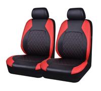 TVVXIO Housses de Siège de Voiture Avant, pour Toyota Hilux 2015 2016 2017 2018 2019-2023 2024 Housses De Siège De Voiture en Cuir Imperméable, Housses De Siège Avant,C Red