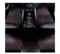 Tapis de Sol Voiture, pour DS3 Crossback E-Tense 2018-2024 Cuir Tapis de Sol Imperméable Antidérapant Toutes Les Intempéries Tapis de Voiture,Black Red