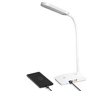 TW Lighting IVY-40WT The IVY Lampe de bureau LED avec port USB, interrupteur tactile 3 voies, Blanc