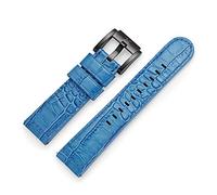 TW Steel Marc Coblen LB_BL_K_B Bracelet de montre en cuir bleu croco 22 mm