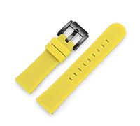 TW Steel Marc Coblen Bracelet de montre en silicone 22 mm avec boucle noire, jaune, Sangle