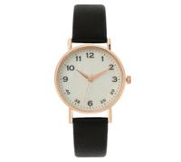 Tw2r81400 Montre à quartz analogique en cuir pour femme, Noir , taille unique