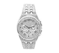 Tw2r81400 Montre à quartz unisexe avec bracelet en acier inoxydable pour femme, Argenté., One Size