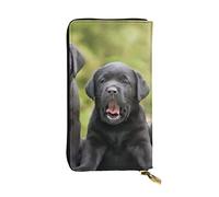 TWACAL Portefeuille en cuir pour plaque d'immatriculation, élégant et durable, porte-clé pour carte de crédit, 19 x 10,5 cm, Chien Labrador Retriever, One Size