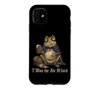 T'was The Ale M'Lord Drunk Frog Beer Weird Medieval Coque pour iPhone 11