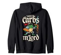 'TWAS The Carbs M'Lord Funny Frog Meme Medieval Knigh Sweat à Capuche
