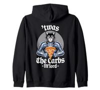 'TWAS The Carbs M'Lord Funny Pizza Cat Knight Sweat à Capuche