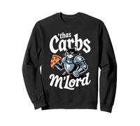 'TWAS The Carbs M'Lord Funny Pizza Cat Knight Sweatshirt