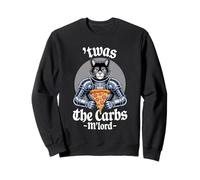 'TWAS The Carbs M'Lord Funny Pizza Cat Knight Sweatshirt