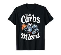 'TWAS The Carbs M'Lord Funny Pizza Cat Knight T-Shirt