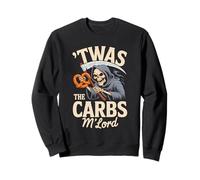 'TWAS The Carbs M'Lord Funny Reaper Pretzel Sweatshirt