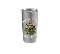 TWAS The 'Tism M'Lord Frog Riding Dragon Medieval Knight Gobelet isotherme en acier inoxydable double paroi