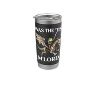 TWAS The 'Tism M'Lord Grenouille chevauchant Dragon Squelette Médiéval Gobelet isotherme en acier inoxydable double paroi