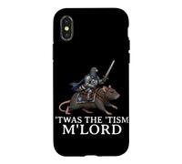 TWAS The 'Tism M'Lord Pigeon Knight Riding Rat Medieval Coque pour iPhone X/XS