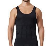 Twaynorb Men's Body Shaper, Mens Slimming Body Shaper Vest, Tight Compression Shirt Tank Top for Men (Black,XL)