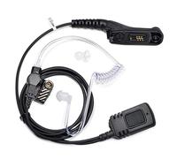 TWAYRDIO Oreillette de surveillance pour talkie-walkie Motorola APX 6000 8000 XPR 7550e, tube acoustique avec micro, grand PTT et écouteurs de rechange pour radio bidirectionnelle Motorola