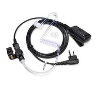 TWAYRDIO Oreillette de surveillance pour talkie-walkie Motorola CLS1410 CLS1110 CP200D CP200 CP185 RDU4100 RDM2070D, tube acoustique avec micro, grand PTT et écouteur pour radio bidirectionnelle