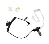 TWAYRDIO Oreillette pour talkie-walkie 3,5 mm avec tube à air caché avec une paire d'oreillettes moyennes pour radio bidirectionnelle 1 broche Motorola Kenwood Vertex Yaesu haut-parleur micro