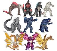 TwCare Lot de 10 figurines articulées mobiles Godzilla vs Kong Dinosaure Dragon Toys King of The Monsters Shin Ultima Gamera Mecha MechaGodzilla Ghidorah Skull Crawler Destoroyah Lot de 10 décorations