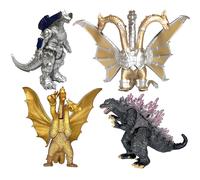 TwCare Lot de 4 figurines articul es Godzilla Toys King of The Monsters Burning Heisei Mecha Ghidorah Pack Mini Dinosaure en plastique D coration