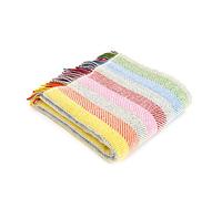Tweedmill Pure laine vierge Rainbow Gris à rayures Couvre-lit