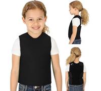 Tweens Gilet de compression sensoriel pour enfants - Confort à pression profonde pour autisme, TDAH, TEP - Gilet sensoriel apaisant, respirant, réglable pour enfants, Noir , XS