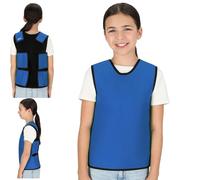 Tweens Gilet de compression sensorielle pour enfants - Pression profonde Confort pour autisme, TDAH, SPD - Calmant, respirant, ajustable, léger, vêtement sensoriel pour enfants, bleu, L