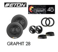 Tweeter haut de gamme ETON GRAPHIT28 avec tweeter en tissu calotte de 28 mm 2...