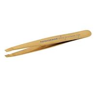 Tweezerman Studio Collection Ultra Precision Series Titanium Nitride Coated Slant, Gold