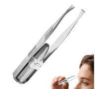 Tweezers With Light - Preise Beauty Accessory | Built In LED Light, Non -Slip Handle For Fine Hairs, Easy To Use, Portable, Solid Metal, Daily Facial Care