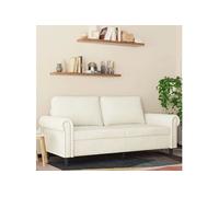 Vidaxl Canapé À 2 Places Crème 140 Cm Velours