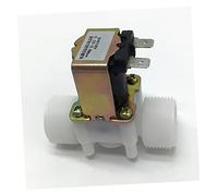 TWEFTPKD Vanne G3/4 vanne électromagnétique en Plastique 12V 24V 220V électrovanne Dispositif de dérivation d'eau normalement fermé Type PP pressostat(12VDC)