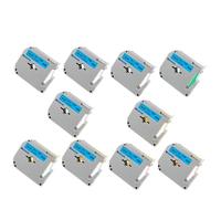 TWEJHX 10pk 9 mm Noir sur Blanc MK221 M221 M-K221 M Le Ruban Label Fonctionne avec PT-80 PT-110 PT-65 PT-70 PT-88 PT-90(Black on Blue)