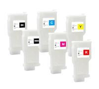TWEJHX 6 8 12PCS PFI-206 CARTOUCE À L'ENK REFOLLable Compatible avec IPF 6400 6450 6400S 6450S 6400SE Printers Aucune Puce requise(6Color Without Chip)
