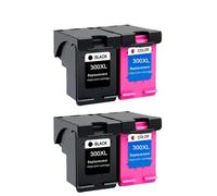TWEJHX Cartouche d'encre de Remplacement Compatible Compatible avec imprimantes 300XL HP300 Deskjet D1660 D2560 D5560 F2420 F2480 F4210 F2492(2BLACK 2COLOR)