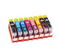 TWEJHX Cartouche d'encre Rechargeable CLI-8, Compatible avec la Puce Arc de l'imprimante Pro-9000 PRO9000 Mark II