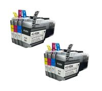 TWEJHX Cartouche d'encre Standard LC424 Compatible Compatible avec imprimantes DCP-J1200DW DCP-J1200W DCP-J1200WE amérique du Nord(2SET)