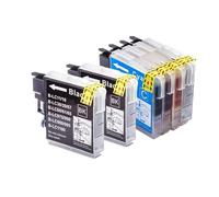 TWEJHX Cartouches d'encre compatibles Compatible avec LC60 LC61 LC65 LC67 LC975 LC980 LC990 LC1100 LC11 LC16 LC38 LC39 LC985, Paquet de 6X