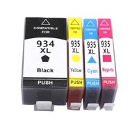 TWEJHX Cartouches d'encre de Remplacement compatibles Compatible avec imprimante Couleur HP934 935XL 934XL, Compatible avec Officejet Pro 6230 6830 6835 6812 6815 6820(1SET 4PCS)