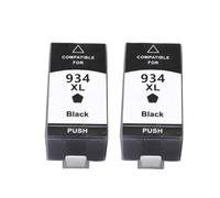 TWEJHX Cartouches d'encre de Remplacement compatibles Compatible avec imprimante Couleur HP934 935XL 934XL, Compatible avec Officejet Pro 6230 6830 6835 6812 6815 6820(2PCS Black)