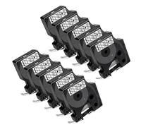 TWEJHX Rassette d'étiquette Compatible 12 mm 5 / 10pk Compatible avec D1 45013 45010 45018 Fonctionne avec la Machine d'étiquetage Labelager LM160 LM420P(10PK Black on Clear)