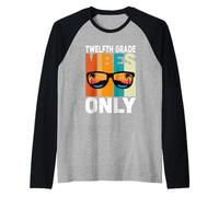 Twelfth 12nd Grade Students Vibes Only Back to School Manche Raglan